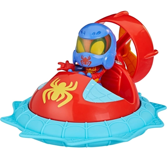 Marvel Spidey, His Amazing Friends Web Spinners Spidey with Hoover Spinner & Car - Picture 4 of 9